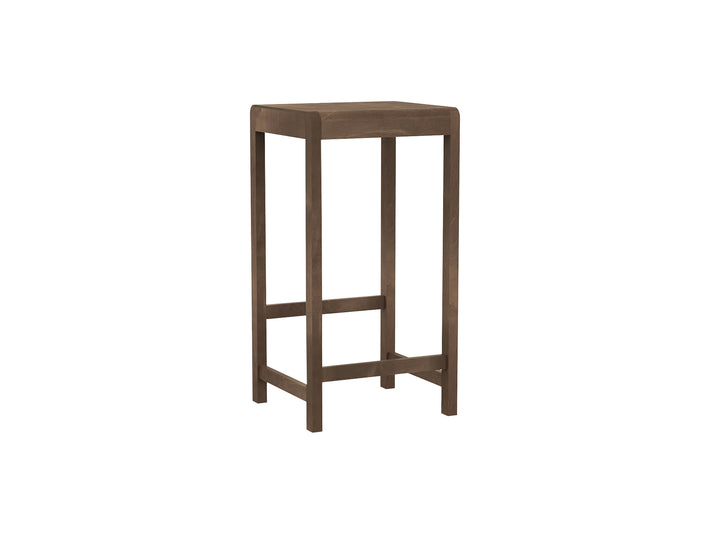 Bar Stool 01 - 76 cm Height - Dark Brown Oiled Birch Wood