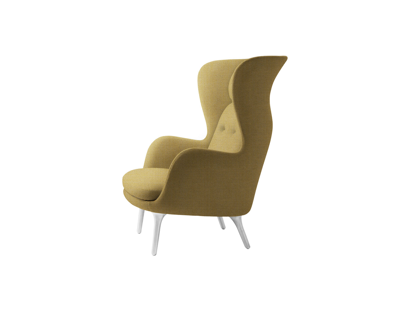 Ro Lounge Chair - Single Upholstery by Fritz Hansen - JH1 / Christianshavn Yellow 1110