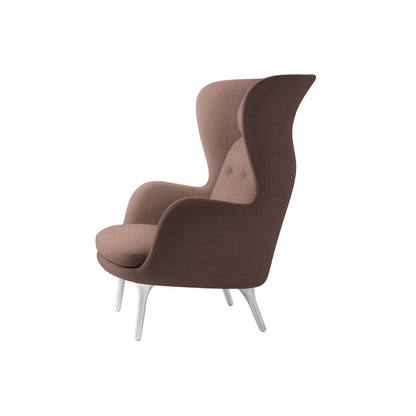 Ro Lounge Chair - Single Upholstery by Fritz Hansen - JH 1 / Christianshavn Orange Red 1131