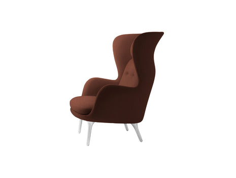 Ro Lounge Chair - Single Upholstery by Fritz Hansen - JH1 / Christianshavn Orange 1133 