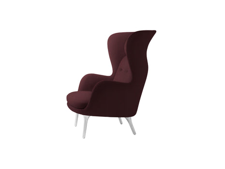 Ro Lounge Chair - Single Upholstery by Fritz Hansen - JH1 / Christianshavn Red 1141