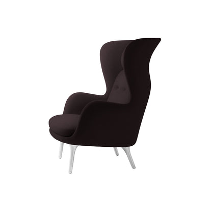 Ro Lounge Chair - Single Upholstery by Fritz Hansen - JH1 / Christianshavn Dark Red Uni 1142