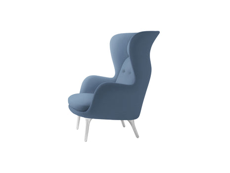 Ro Lounge Chair - Single Upholstery by Fritz Hansen - JH1 / Christianshavn Light Blue Uni 1151
