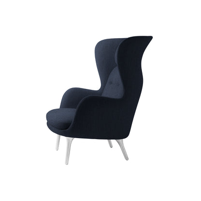 Ro Lounge Chair - Single Upholstery by Fritz Hansen - JH1 / Christianshavn Dark Blue 1155