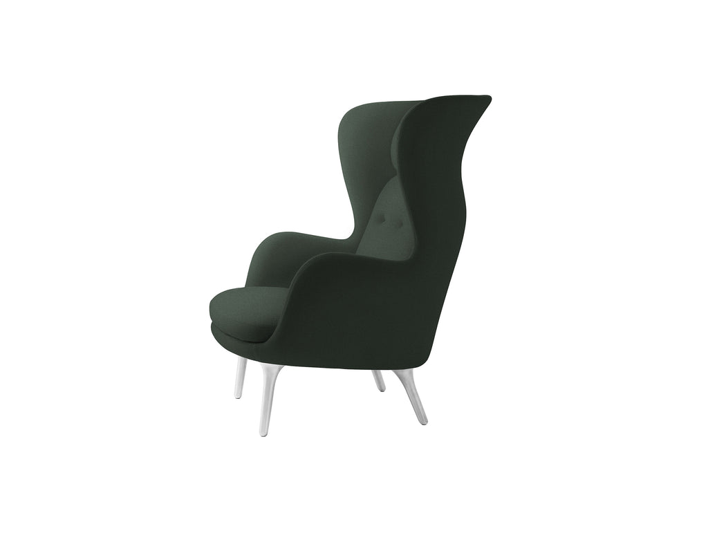Ro Lounge Chair - Single Upholstery by Fritz Hansen - JH1 / Christianshavn Dark Green Uni 1160