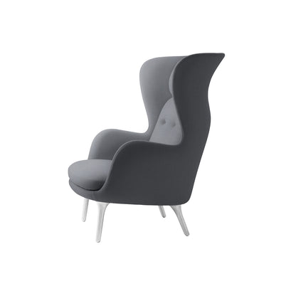 Ro Lounge Chair - Single Upholstery by Fritz Hansen - JH1 / Christianshavn Grey Uni 1170