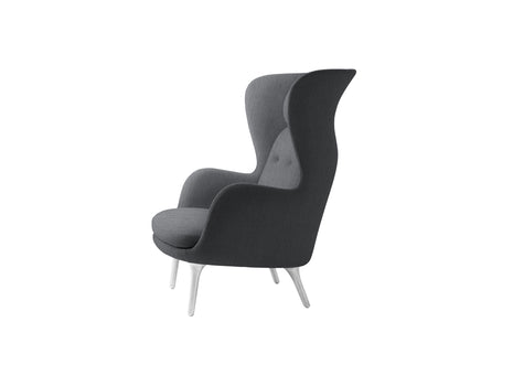 Ro Lounge Chair - Single Upholstery by Fritz Hansen - JH1 / Christianshavn Grey 1173