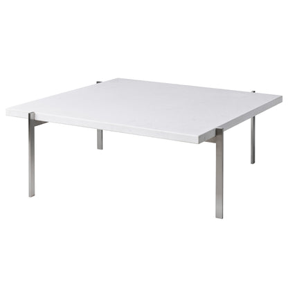PK61 Coffee Table by Fritz Hansen - White Marble Rolled