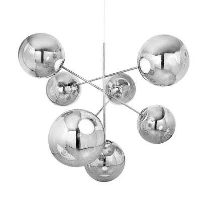 Globe LED Chandelier Opal by Tom Dixon - Large / Silver