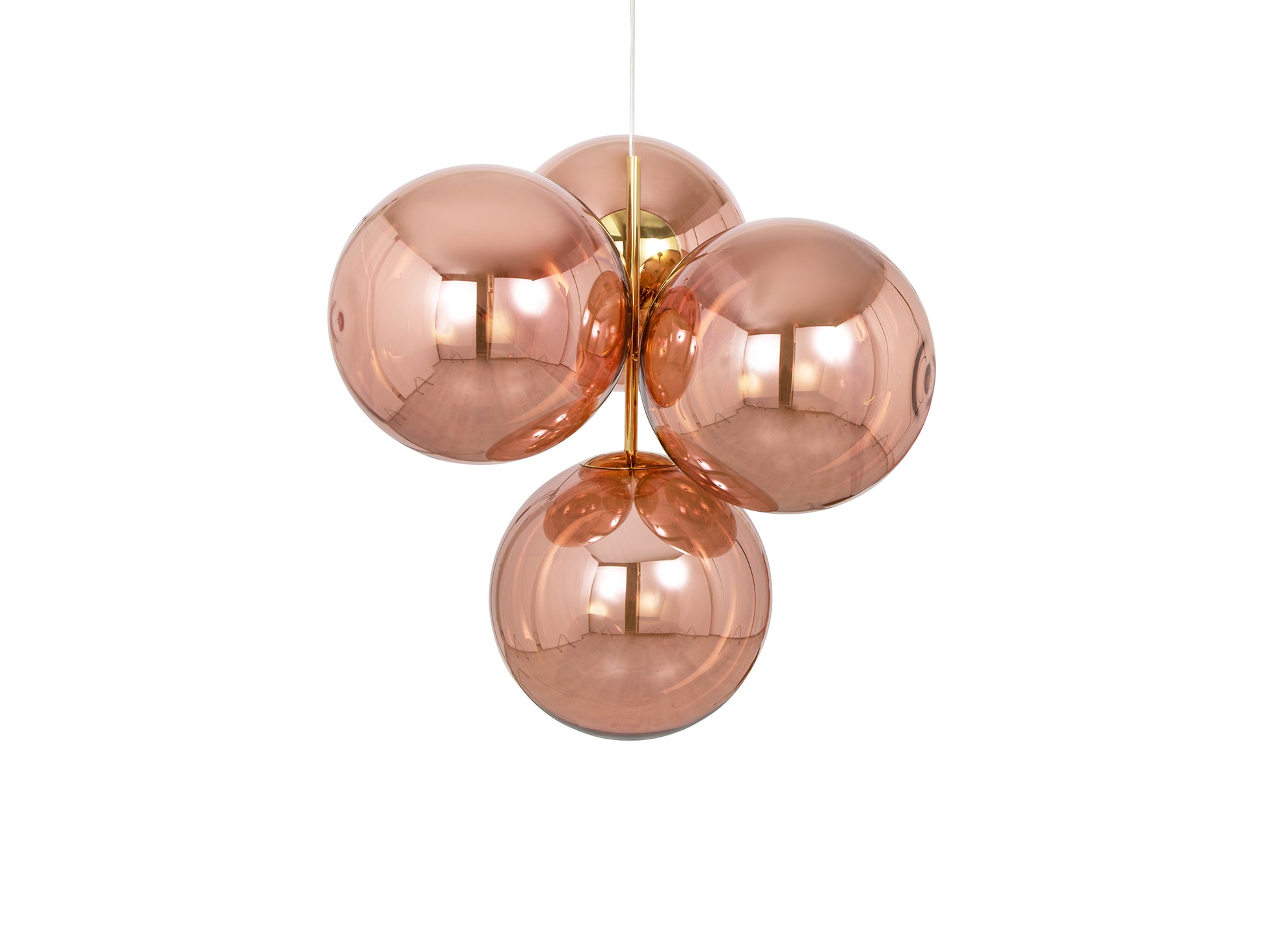 Globe LED Chandelier Opal by Tom Dixon - Small / Copper
