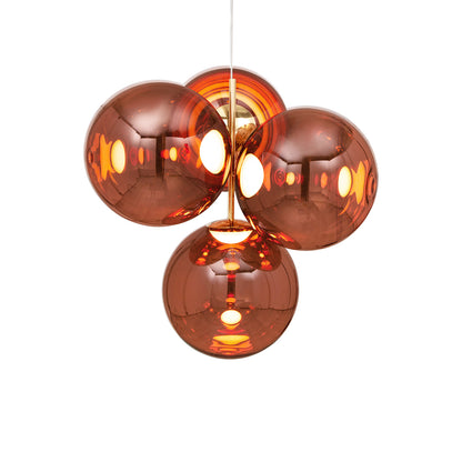 Globe LED Chandelier Opal by Tom Dixon - Small / Copper