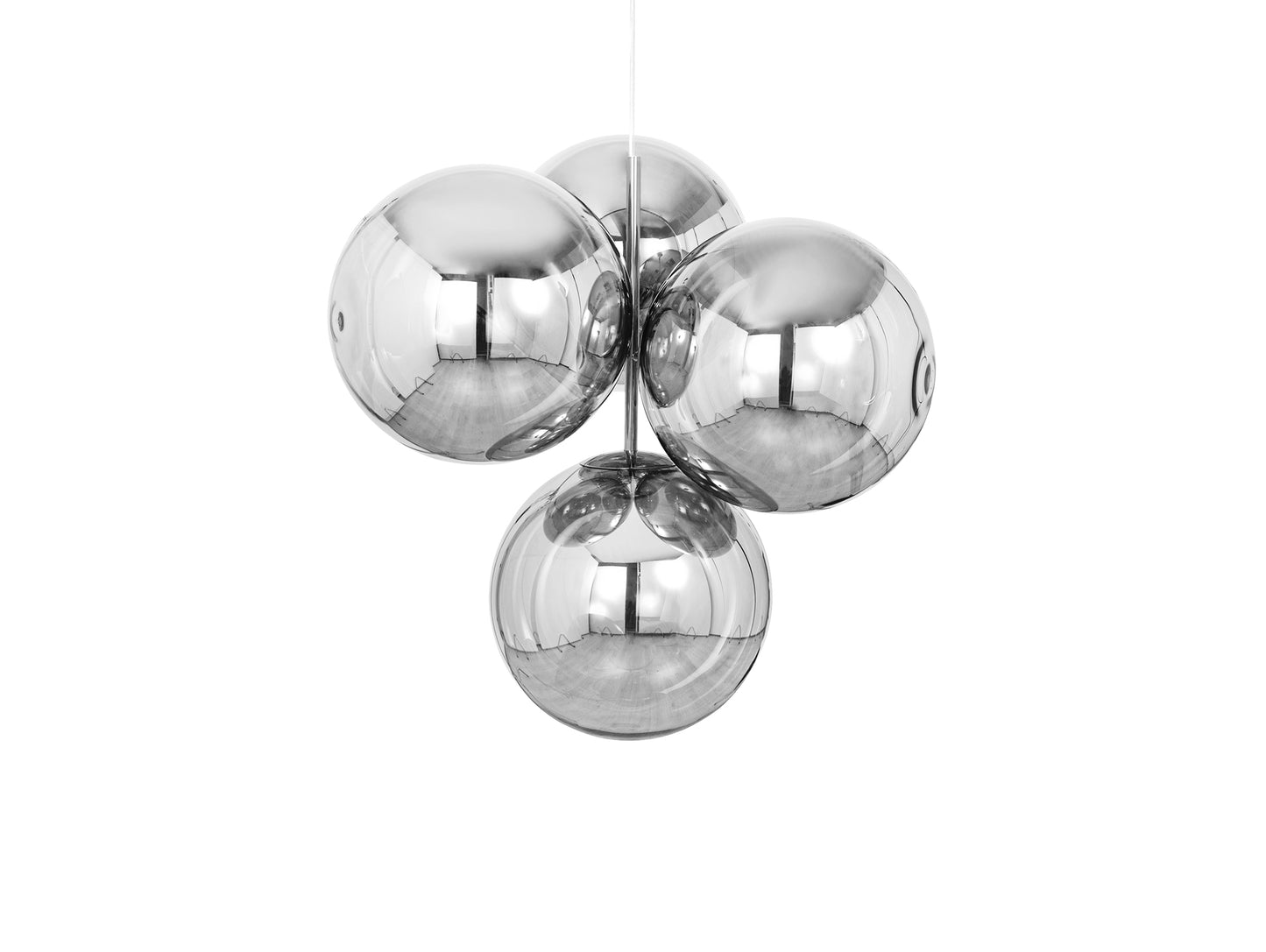 Globe LED Chandelier Opal by Tom Dixon - Small / Silver