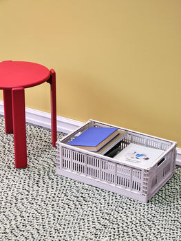 Rey Low Stool by HAY - Scarlet Red