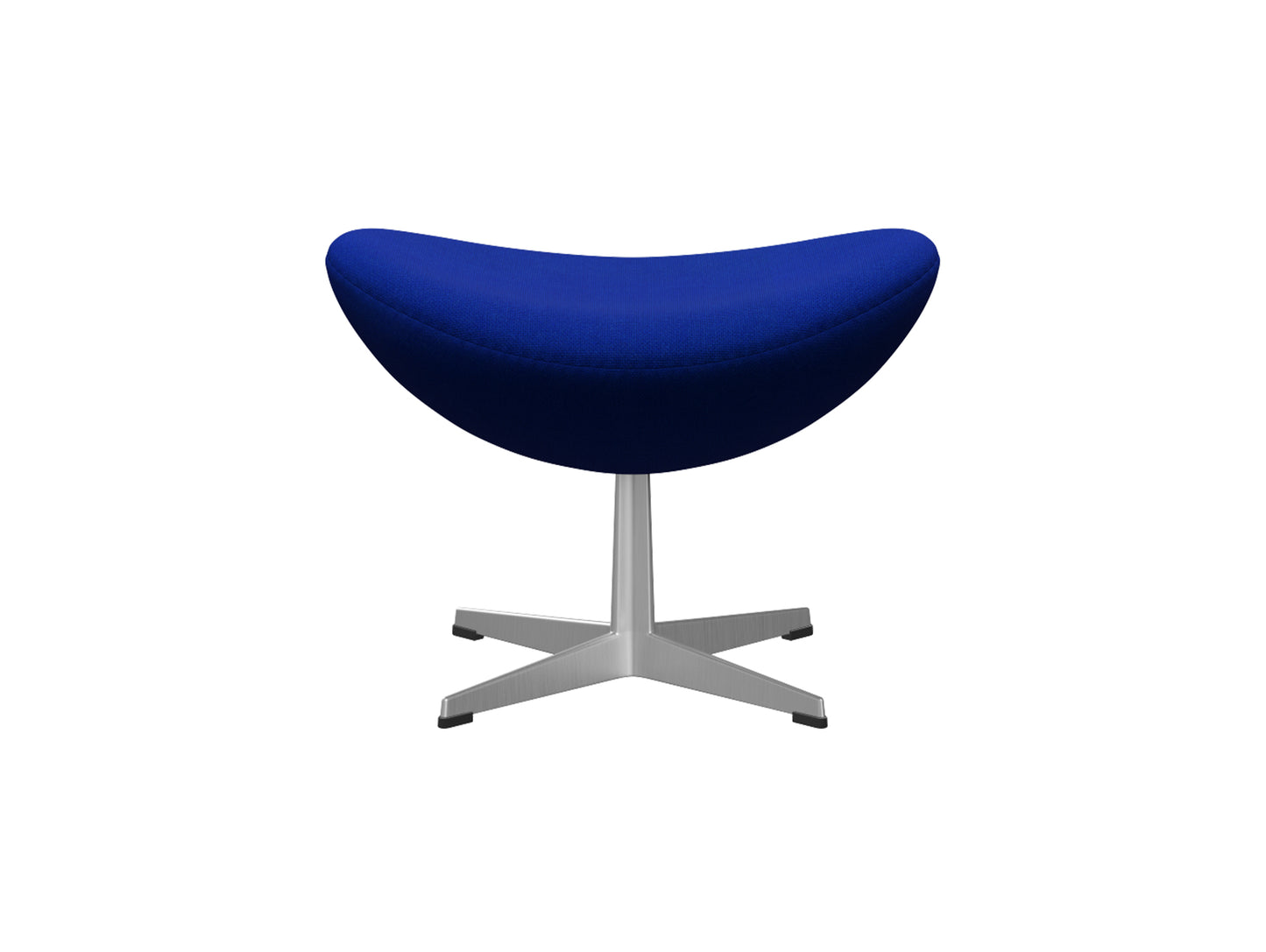 Egg Footstool by Fritz Hansen - Brushed Aluminium / Hallingdal 65 750