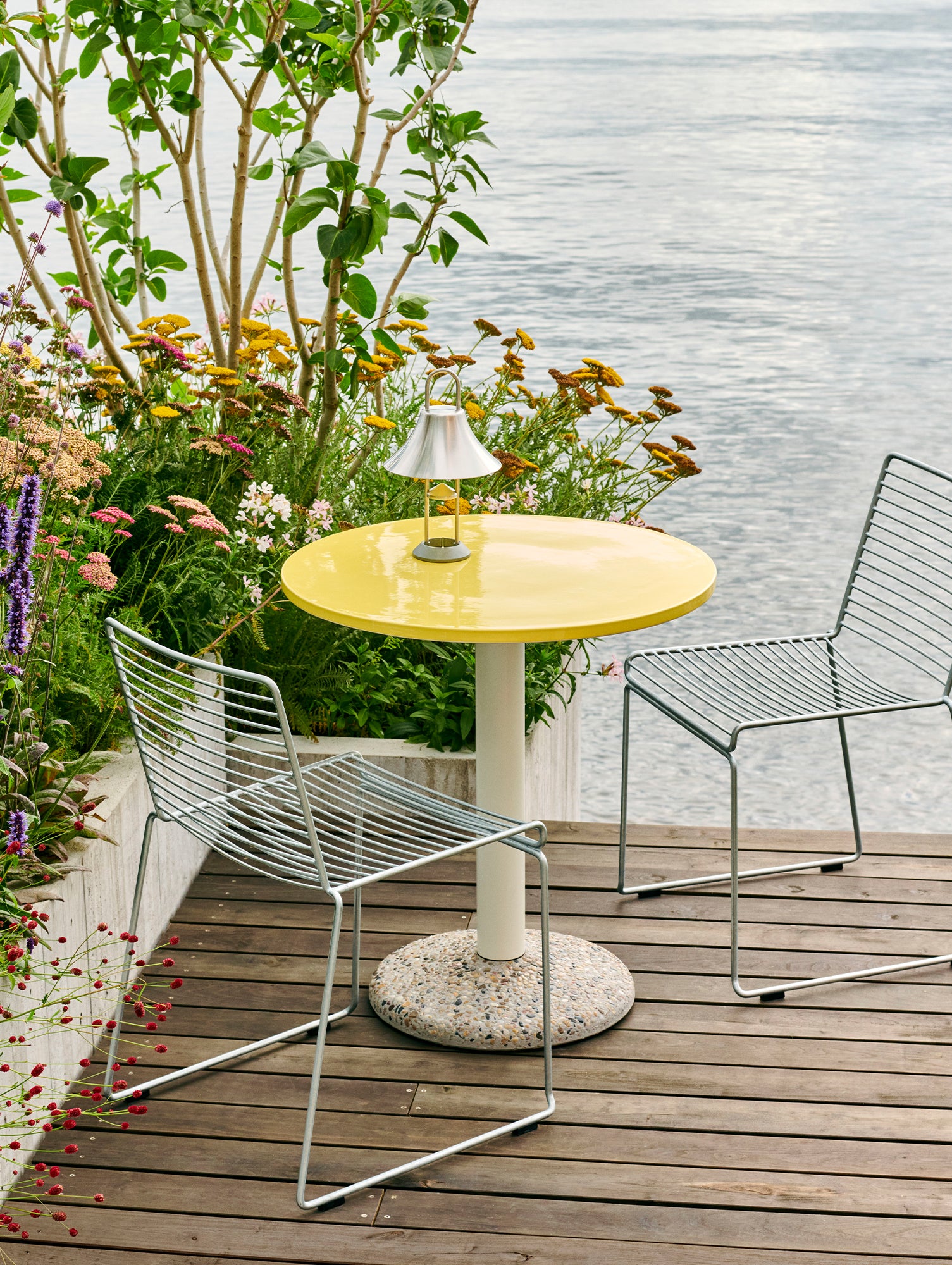 Ceramic Table by HAY - D70 cm / Bright Yellow