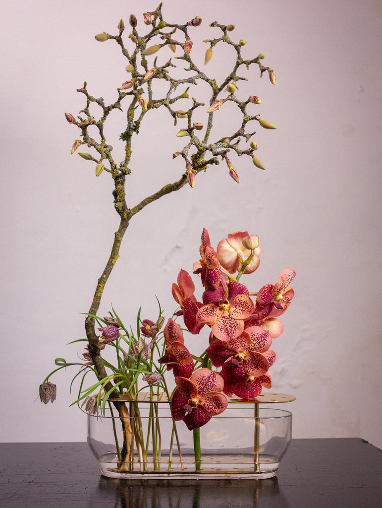 Ikebana Vase by Fritz Hansen - Long / Brass Plated Stainless Steel