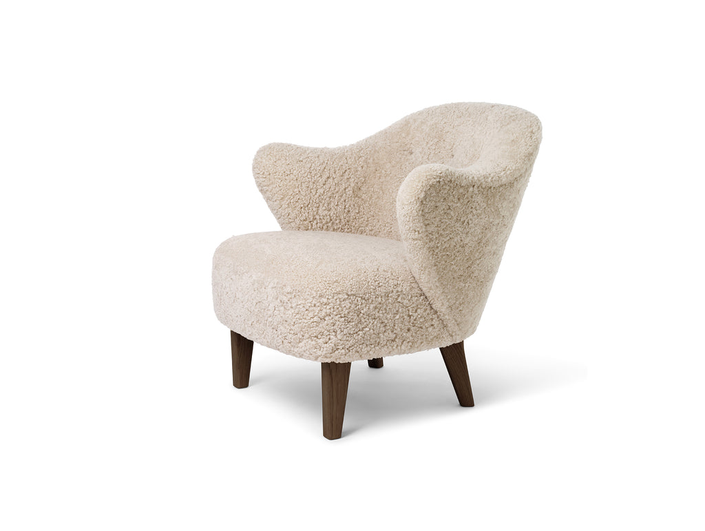 Ingeborg Lounge Chair by Audo Copenhagen - Dark Stained Oak / Sheepskin Moonlight Ingeborg