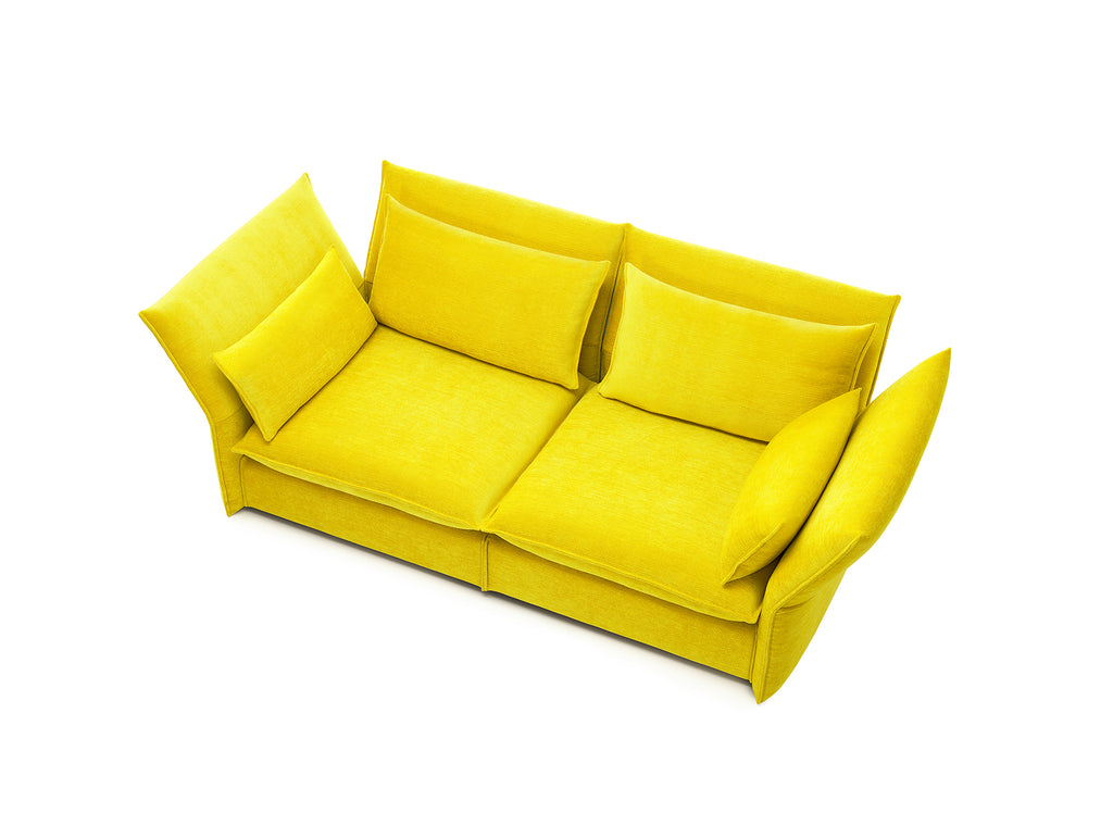  Mariposa 2.5-Seater Sofa by Vitra - Iroko 2 01 Lemon (F80)