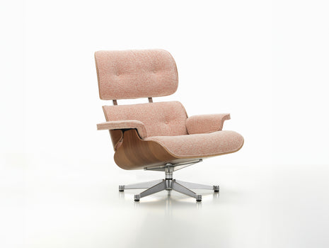 Eames Lounge Chair - Nubia Fabric by Vitra - Black Pigmented Walnut / Ivory Peach 07 Nubia