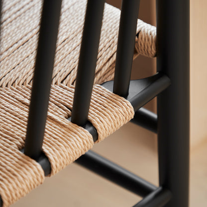 J80 Chair by FDB Mobler - Black Painted Oak