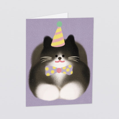 'Tuxedo Cat' Kids Greeting Card by Wrap