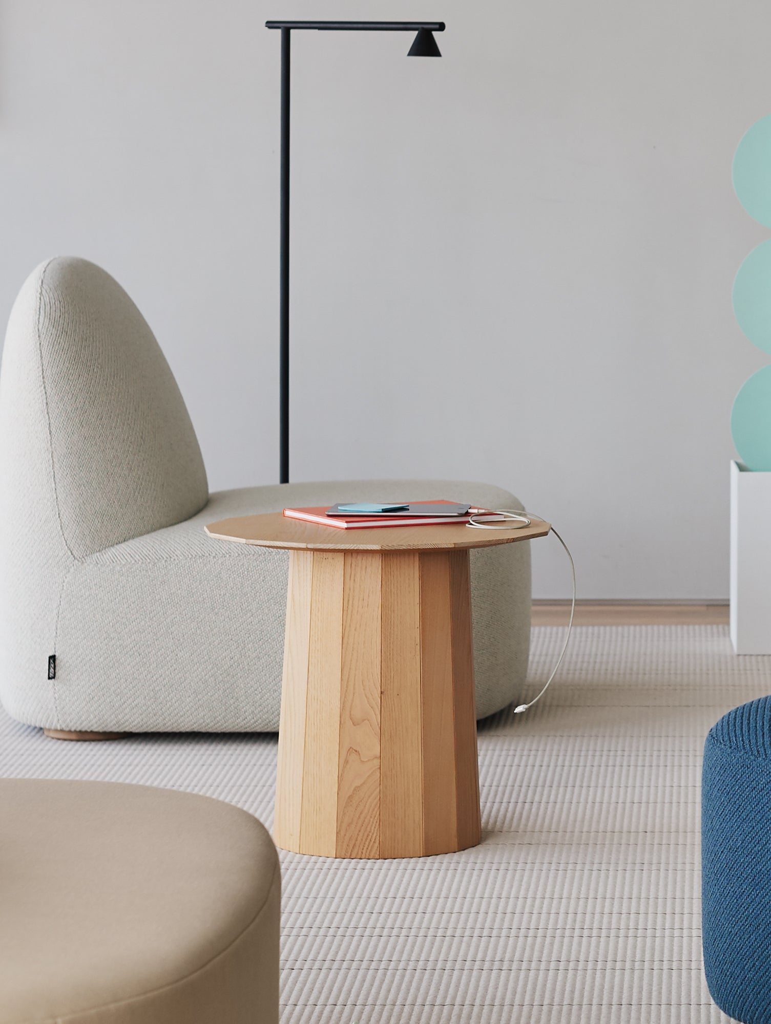 Colour Wood Plain Side Table by Karimoku New Standard