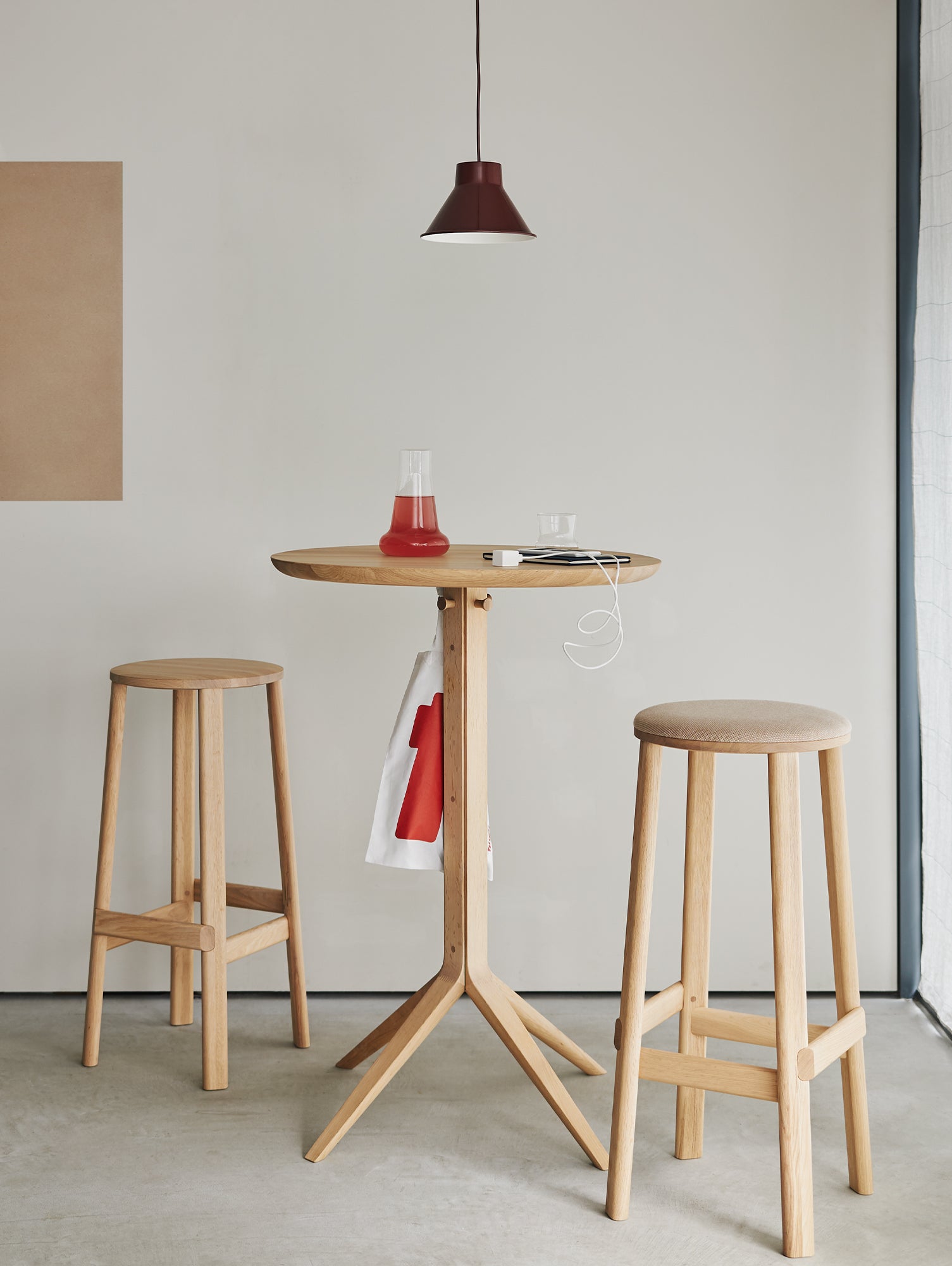 Scout Bistro Bar Table by Karimoku New Standard - Lacquered Oak