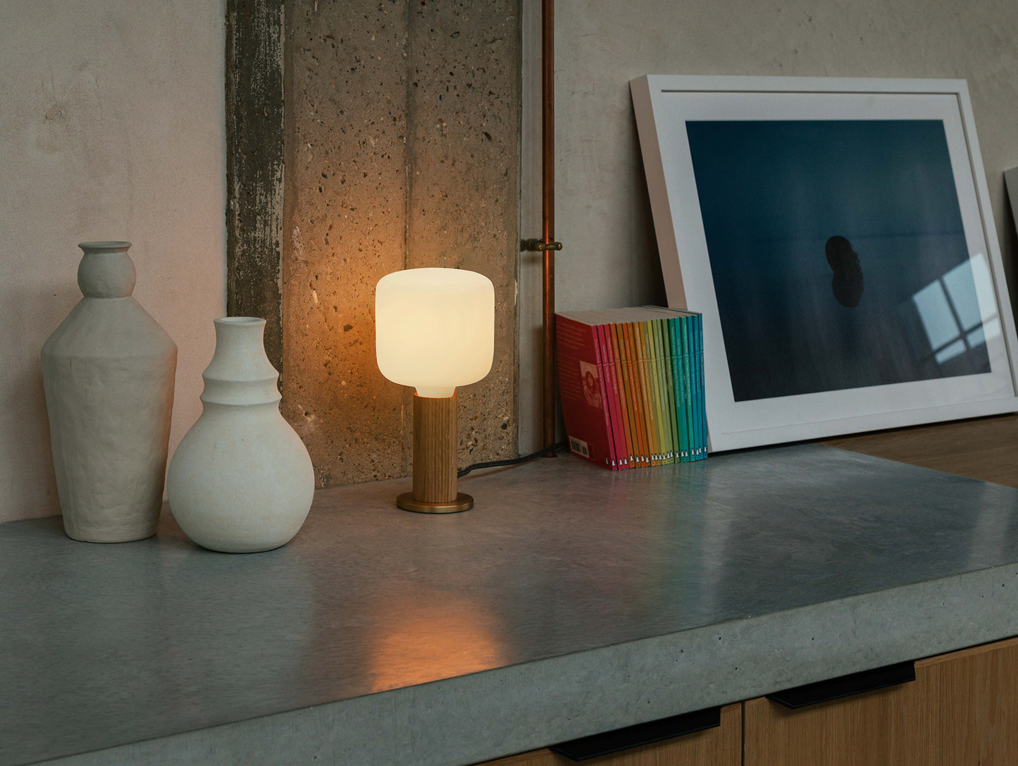 Oak Knuckle Table Lamp