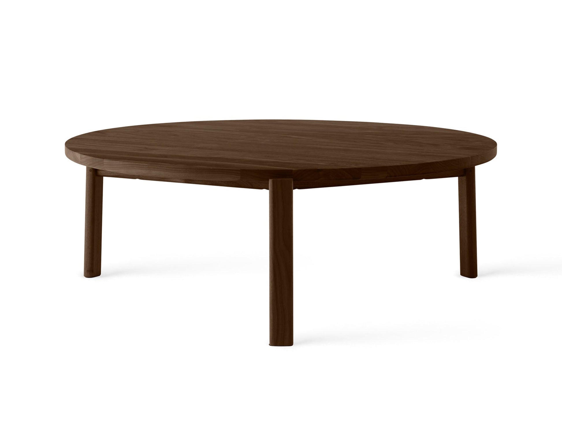 Passage Lounge Table by Menu - D90 cm / dark stained oak