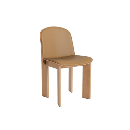 Chisel 65 Chair Front Upholstery by HAY - Lacquered Oak / Cognac Grano Leather