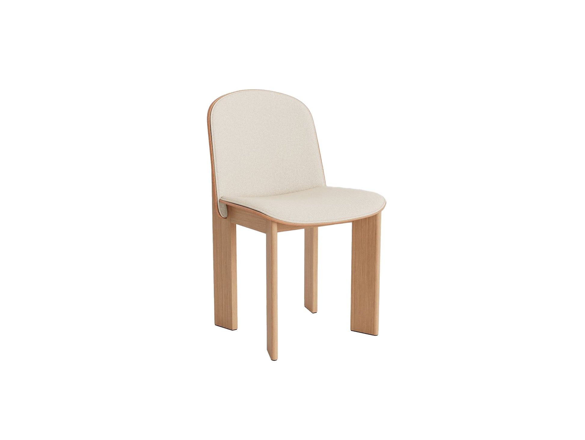 Chisel 65 Chair Front Upholstery by HAY - Lacquered Oak / Turf Cream