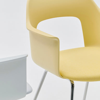 Layout Armchair Upholstered - Metal Base by HAY