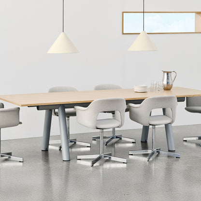 Layout Armchair 234 - Swivel Base by HAY - Black Aluminium Base / Autumn 0101