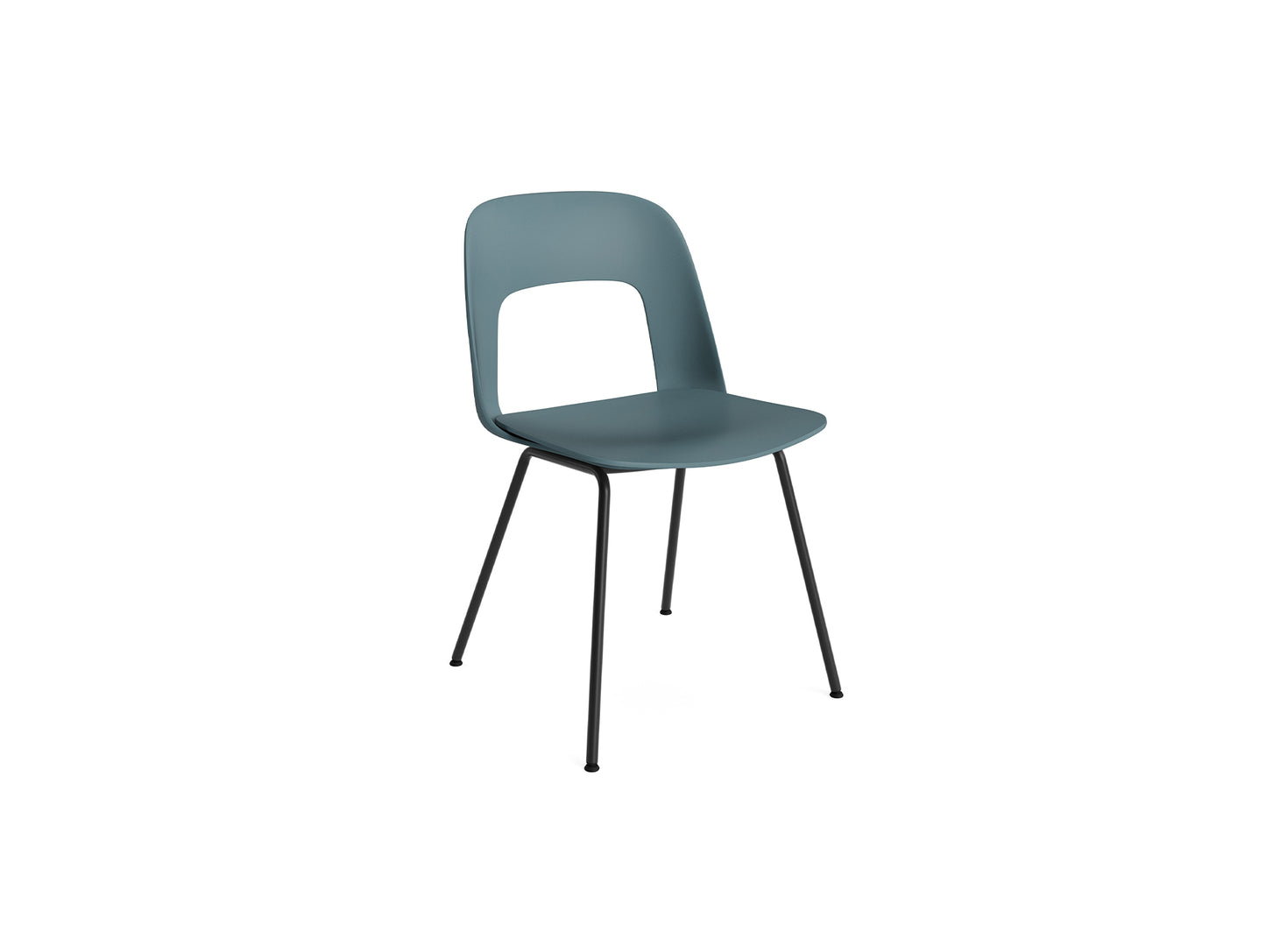 Layout Chair 111  Metal Base by HAY - Ocean Shell / Black Base