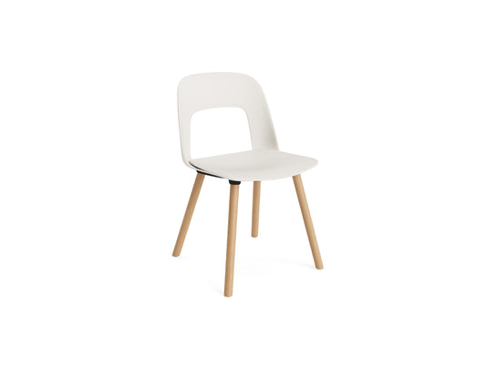 Layout Chair Wood Base 121 by HAY - Lacquered Oak / Cream White