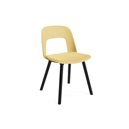 Layout Chair Upholstered - Wood Base (123) by HAY - Black Lacquered Oak / Biscotti / Relate 431