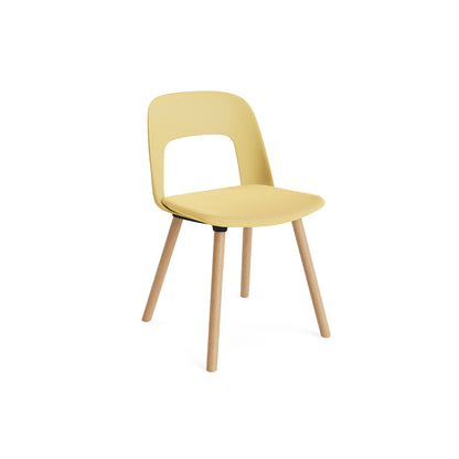 Layout Chair Upholstered - Wood Base (123) by HAY - Lacquered Oak / Biscotti / Relate 431