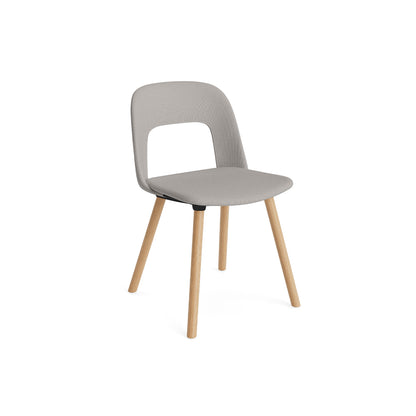 Layout Chair Upholstered - Wood Base (124) by HAY - Lacquered Oak / Autumn 101