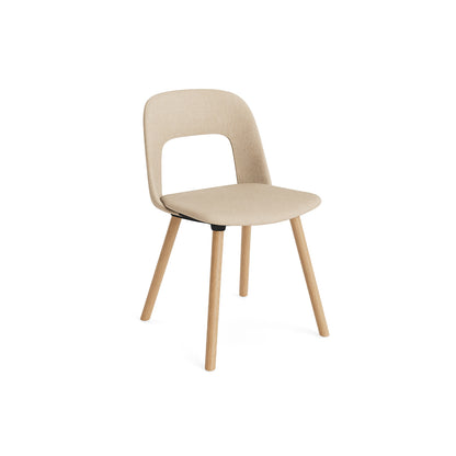 Layout Chair Upholstered - Wood Base (124) by HAY - Lacquered Oak / Metaphor 035