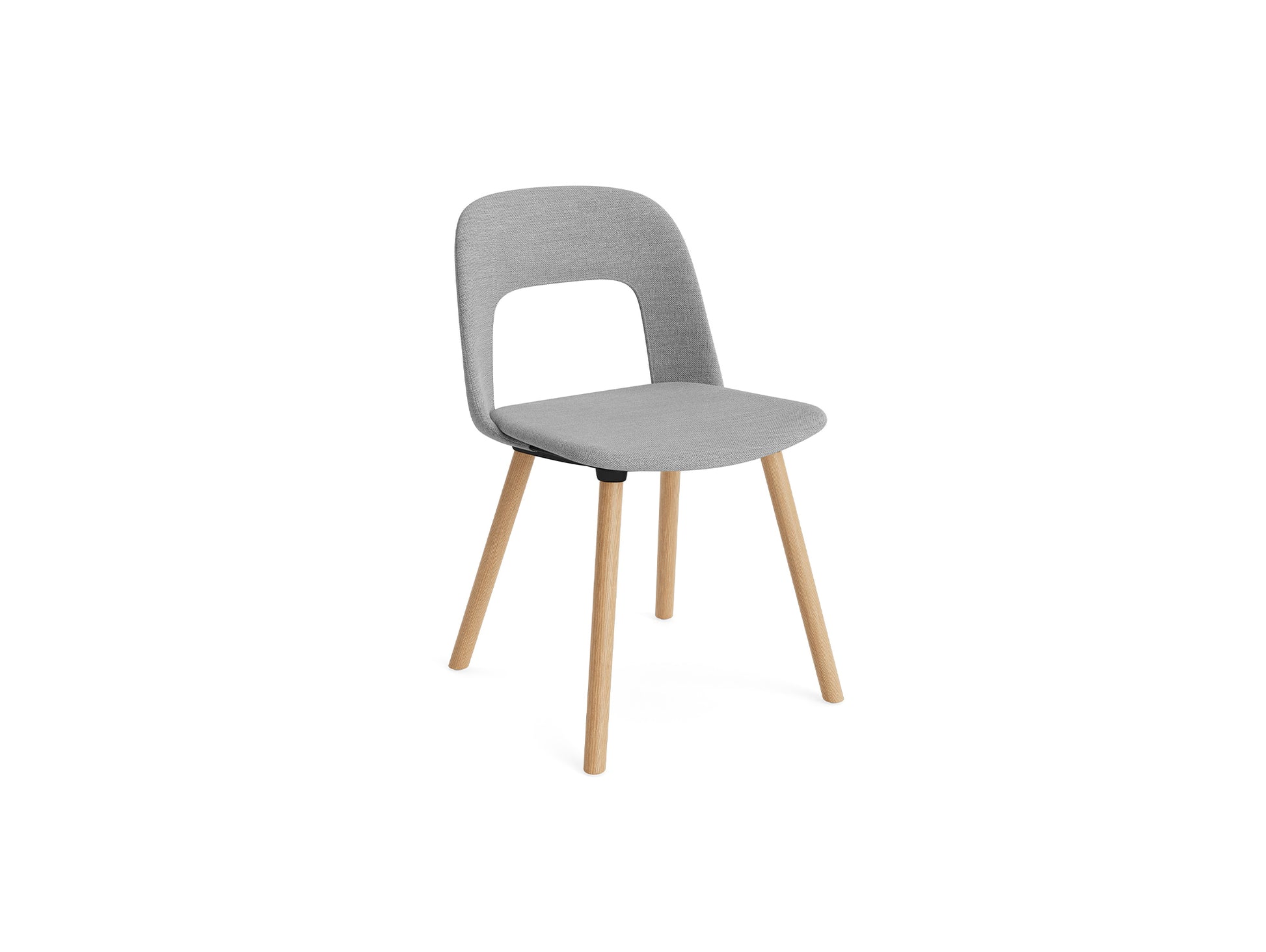 Layout Chair Upholstered - Wood Base (124) by HAY - Lacquered Oak / Mode 008