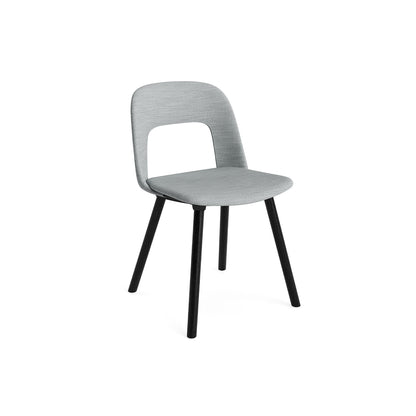 Layout Chair Upholstered - Wood Base (124) by HAY - Black Lacquered Oak / Remix 123