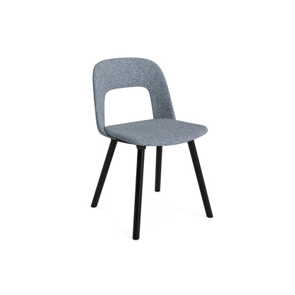 Layout Chair Upholstered - Wood Base (124) by HAY - Black Lacquered Oak / Vanir 733