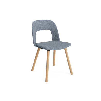 Layout Chair Upholstered - Wood Base (124) by HAY - Lacquered Oak / Vanir 733