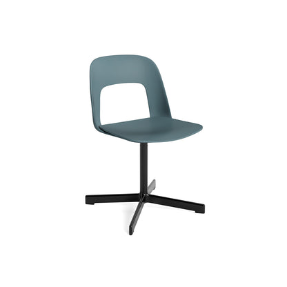 Layout Chair 131 - Swivel Base by HAY - Ocean Shell / Black Aluminium