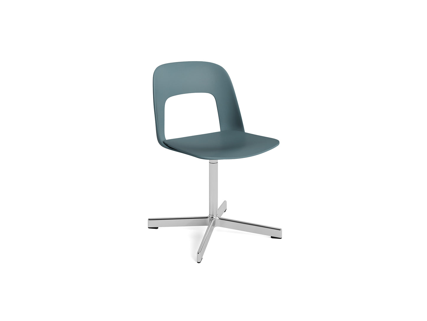 Layout Chair 131 - Swivel Base by HAY - Ocean Shell / Polished Aluminium