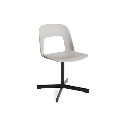 Layout Chair 131 - Swivel Base by HAY - Sky Grey Shell / Black Aluminium