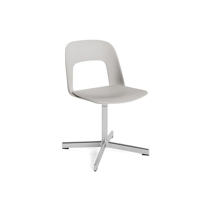 Layout Chair 131 - Swivel Base by HAY - Sky Grey Shell / Polished Aluminium