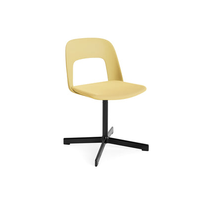 Layout Chair Upholstered - Swivel Base by HAY - Biscotti / Relate 431 / Black Aluminium