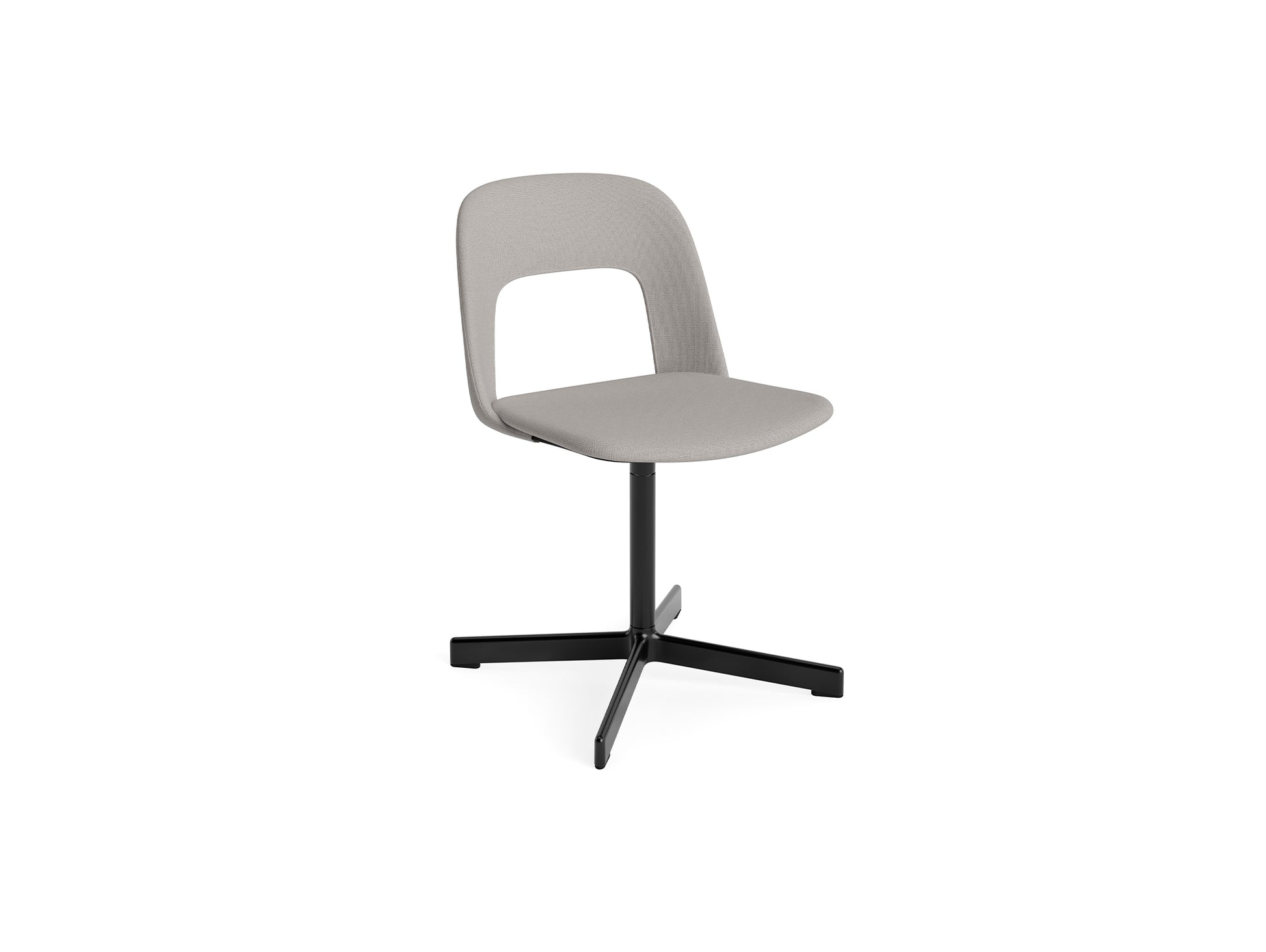 Layout Chair Upholstered - Swivel Base by HAY - Autumn 101 / Black Aluminium