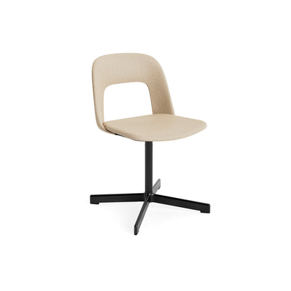 Layout Chair Upholstered - Swivel Base by HAY - Hallingdal 220 / Black Aluminium